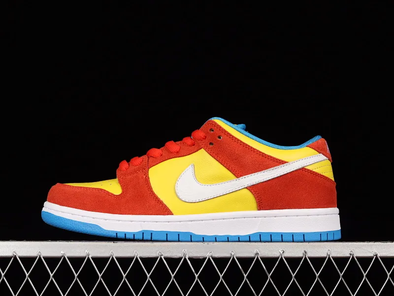 All categories Nk SB Dunk series Nk SB Dunk Low low-top sneakers J version Nk SB Dunk Low Pro "Bart Simpson" yellow orange Simpson SB low-top sports and leisure sneakers BQ6817-602